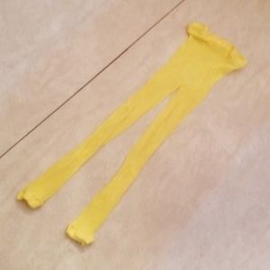 Neon Yellow footless fishnet tights